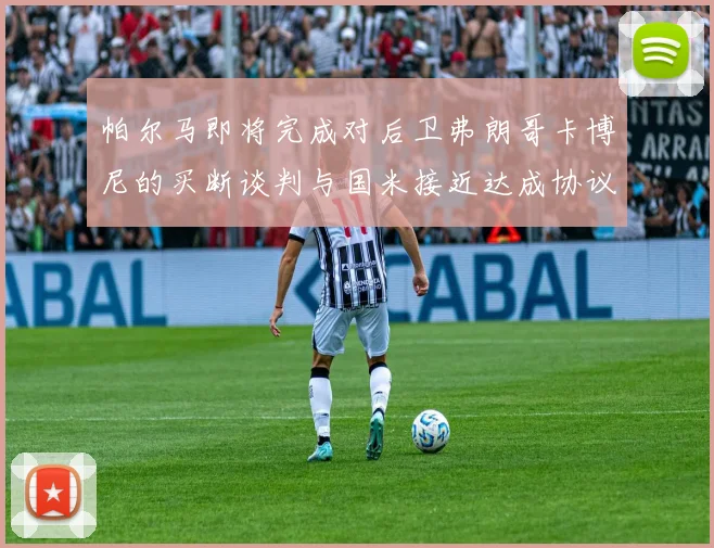 帕尔马即将完成对后卫弗朗哥卡博尼的买断谈判与国米接近达成协议